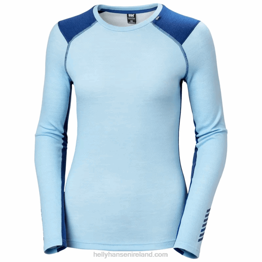 NAVY 8V222F2047 Helly-Hansen WOMEN'S LIFA MERINO MIDWEIGHT CREW BASE LAYER