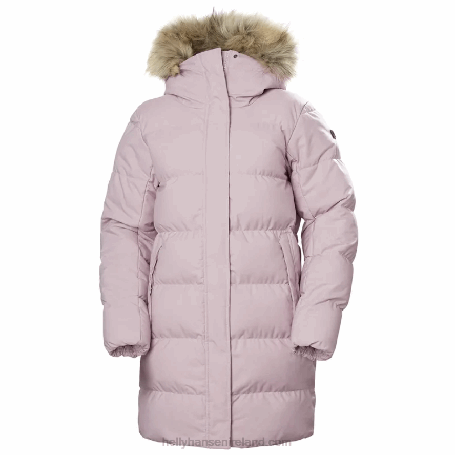 MELLOW GREY/BLACK 8V222F2625 Helly-Hansen WOMEN'S BLOSSOM PUFFY WINTER PARKA