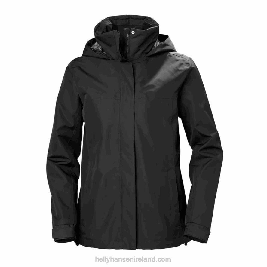 AZURITE/WHITE 8V222F2580 Helly-Hansen WOMEN'S ADEN RAIN JACKET