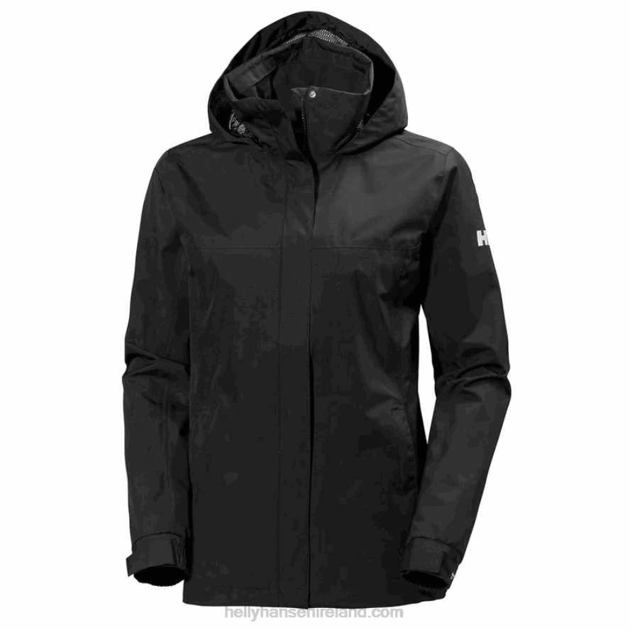 AZURITE/WHITE 8V222F2580 Helly-Hansen WOMEN'S ADEN RAIN JACKET