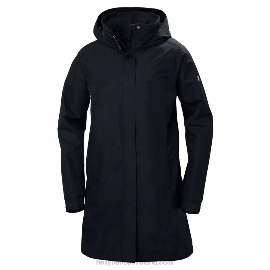 BLACK 8V222F1544 Helly-Hansen WOMEN'S ADEN LONG RAIN JACKET