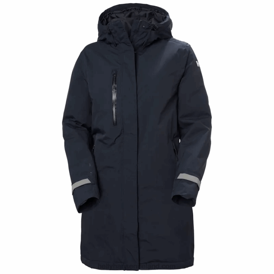 BLACK 8V222F1556 Helly-Hansen WOMEN'S ADORE INSULATED RAINCOAT