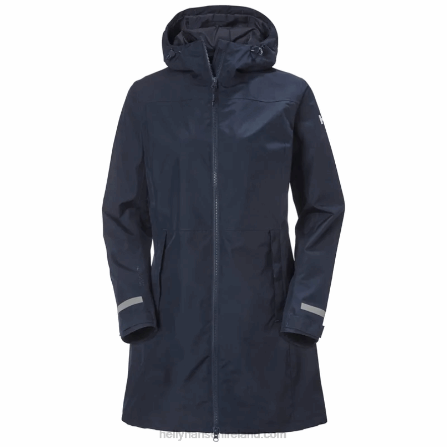 BLACK 8V222F2621 Helly-Hansen WOMEN'S LISBURN RAINCOAT