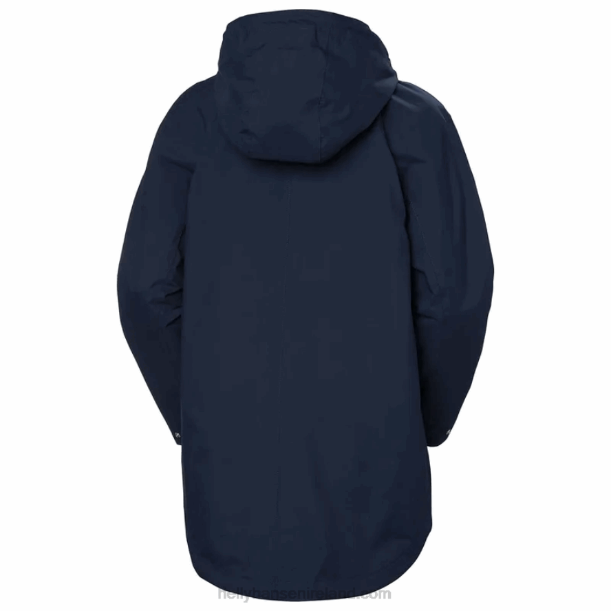 BLACK/NAVY 8V222F2612 Helly-Hansen WOMEN'S VALENTIA RAINCOAT