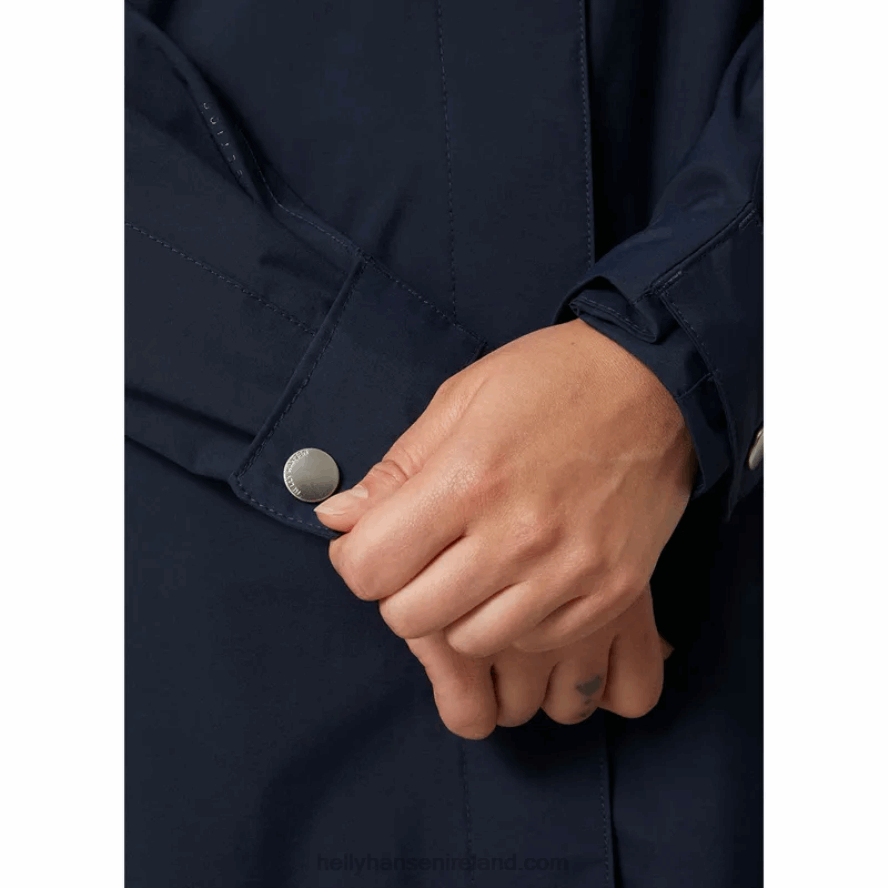 BLACK/NAVY 8V222F2612 Helly-Hansen WOMEN'S VALENTIA RAINCOAT