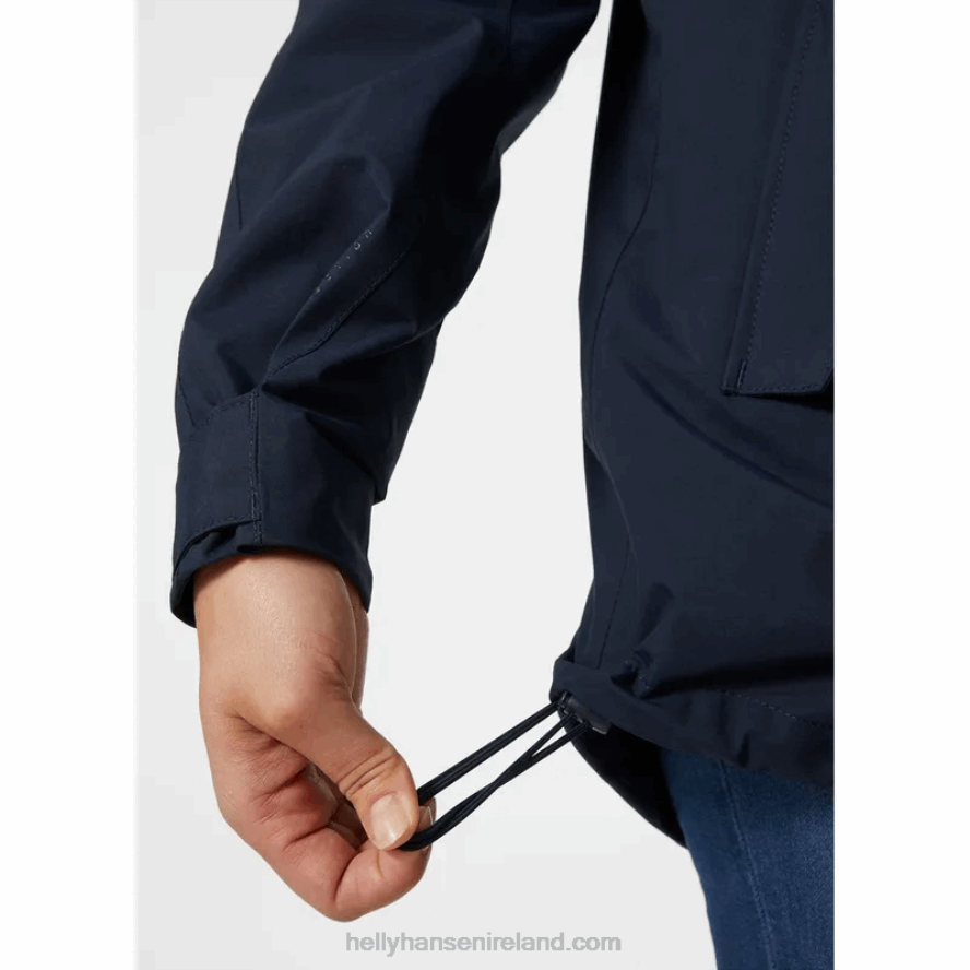 BLACK/NAVY 8V222F2612 Helly-Hansen WOMEN'S VALENTIA RAINCOAT