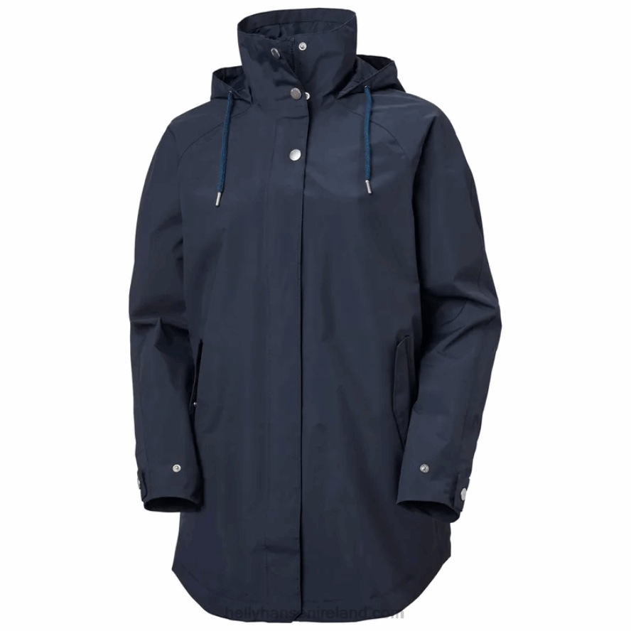 ESSENTIAL Y/BLACK 8V222F2611 Helly-Hansen WOMEN'S VALENTIA RAINCOAT