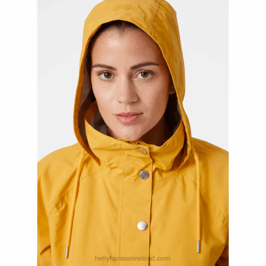 HH KHAKI/NIMBUS CLOU 8V222F2609 Helly-Hansen WOMEN'S VALENTIA RAINCOAT