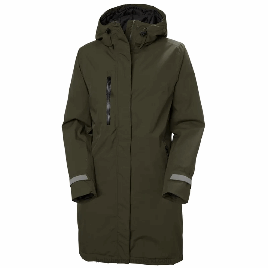 NAVY 8V222F1554 Helly-Hansen WOMEN'S ADORE INSULATED RAINCOAT