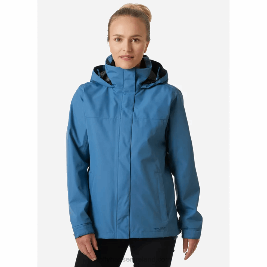 WHITE/NAVY 8V222F2578 Helly-Hansen WOMEN'S ADEN RAIN JACKET