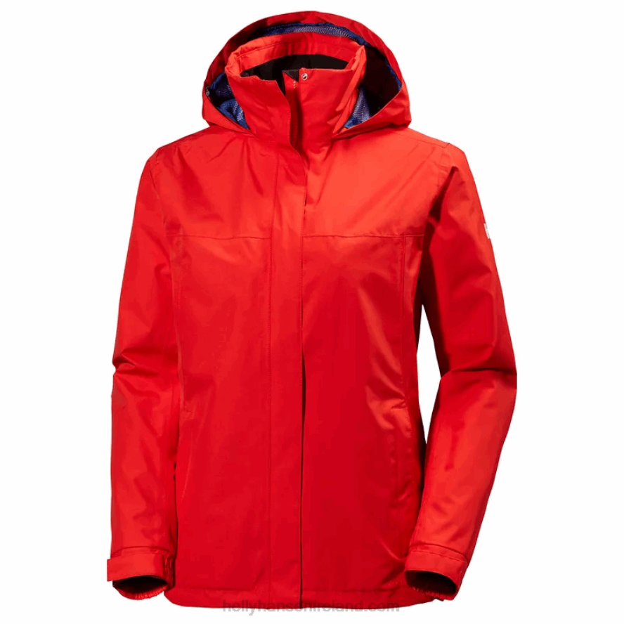 WHITE/NAVY 8V222F2578 Helly-Hansen WOMEN'S ADEN RAIN JACKET