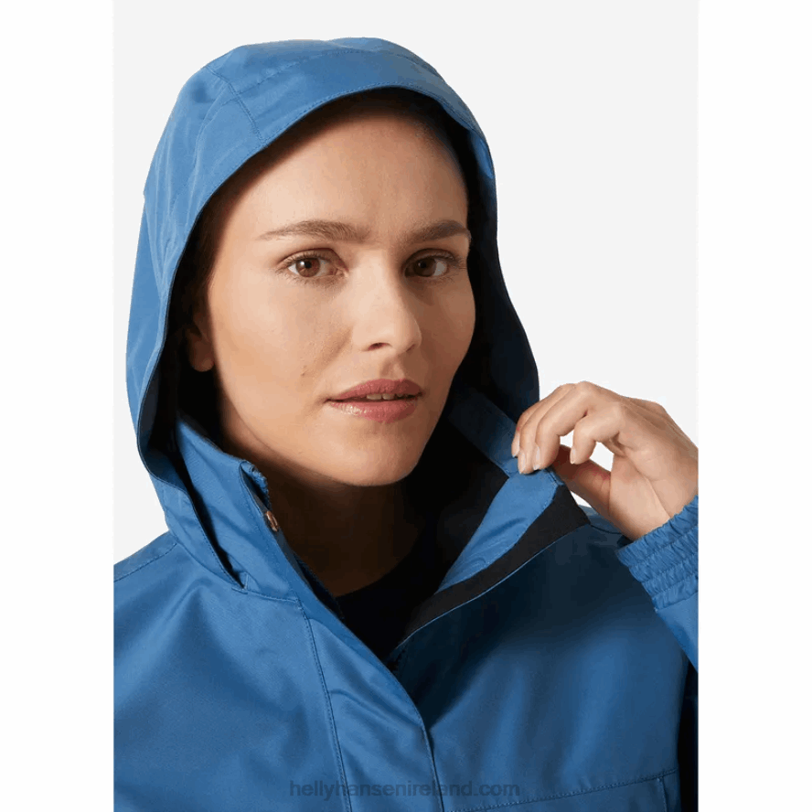 WHITE/NAVY 8V222F2578 Helly-Hansen WOMEN'S ADEN RAIN JACKET