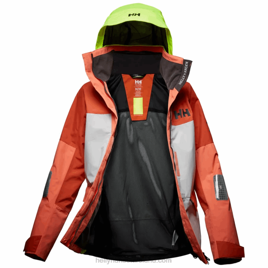 ALERT RED 8V222F1333 Helly-Hansen WOMEN'S NEWPORT COASTAL SAILING JACKET