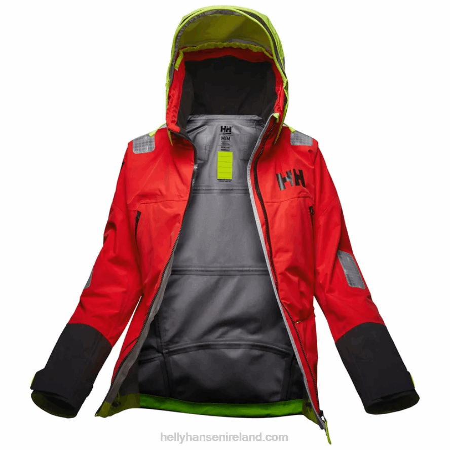 ALERT RED 8V222F1335 Helly-Hansen WOMEN'S AEGIR RACE SAILING JACKET 2.0