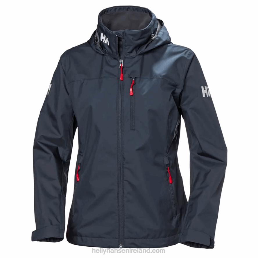 BLACK 8V222F1342 Helly-Hansen WOMEN'S CREW HOODED MIDLAYER JACKET