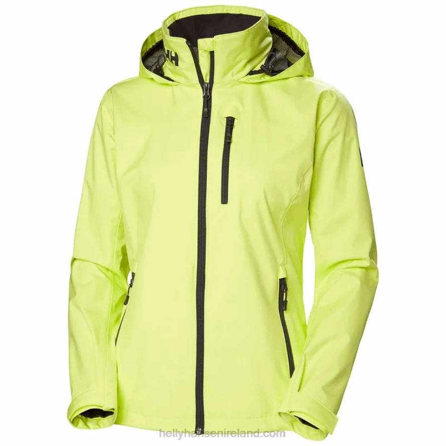 BRIGHT BLUE 8V222F1347 Helly-Hansen WOMEN'S CREW HOODED SAILING JACKET