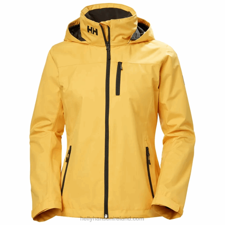 EBONY 8V222F1337 Helly-Hansen WOMEN'S CREW HOODED MIDLAYER JACKET