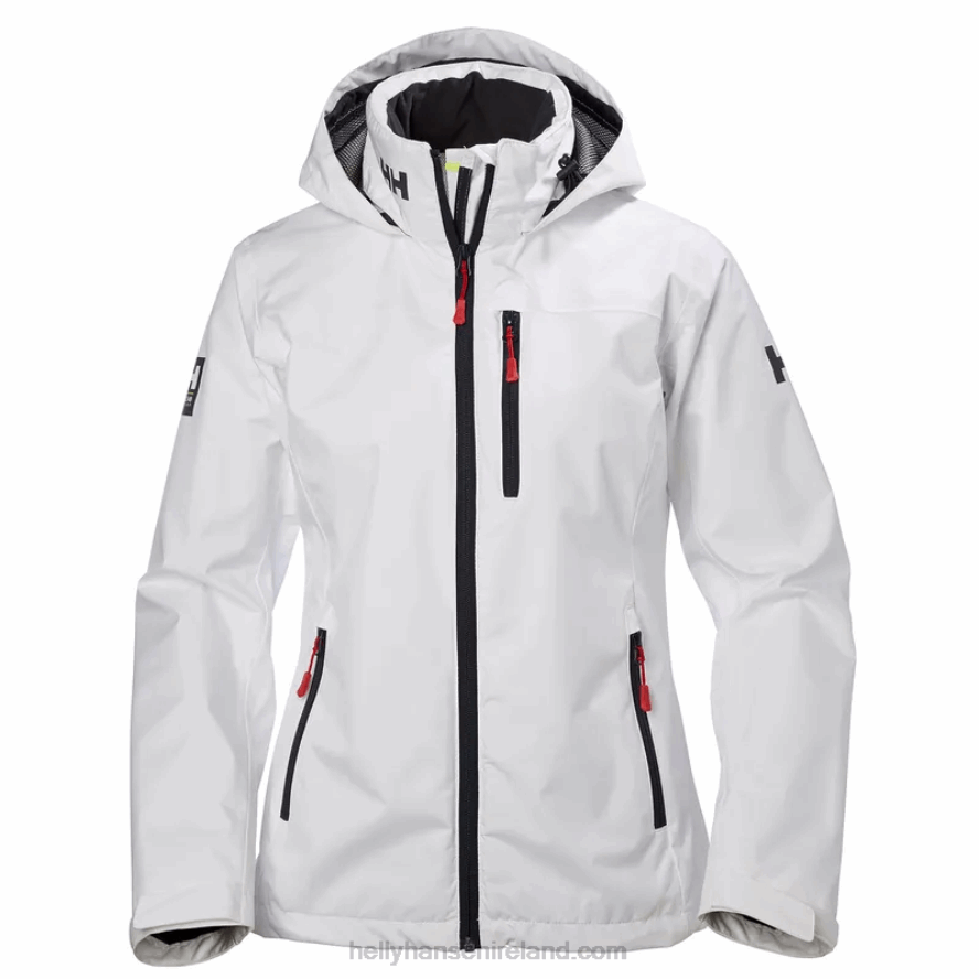 GREY FOG 8V222F1339 Helly-Hansen WOMEN'S CREW HOODED MIDLAYER JACKET