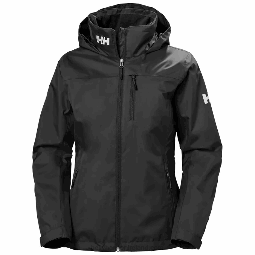 RED 8V222F1341 Helly-Hansen WOMEN'S CREW HOODED MIDLAYER JACKET