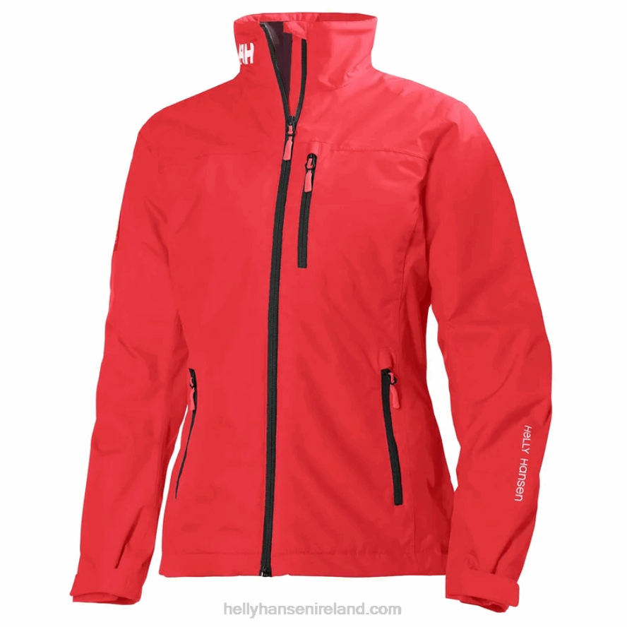 RED 8V222F1366 Helly-Hansen WOMEN'S CREW SAILING JACKET