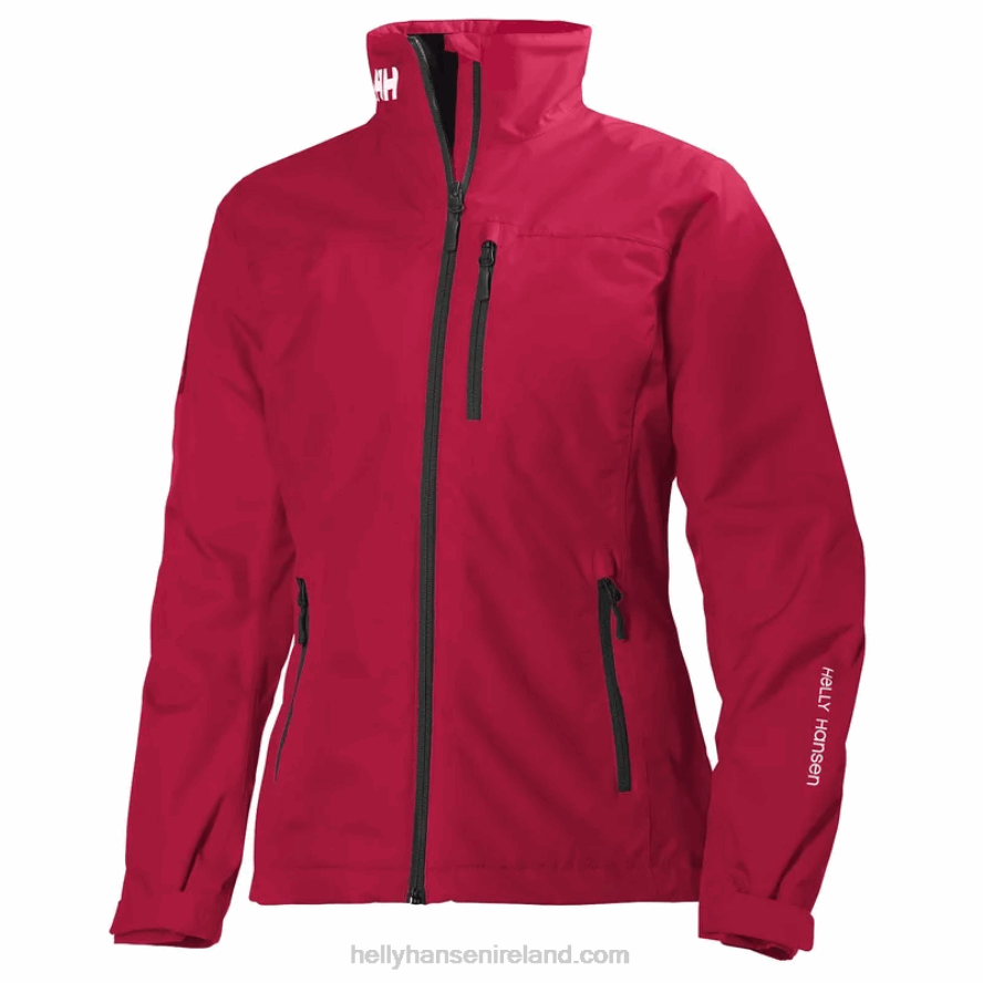 RED 8V222F1366 Helly-Hansen WOMEN'S CREW SAILING JACKET