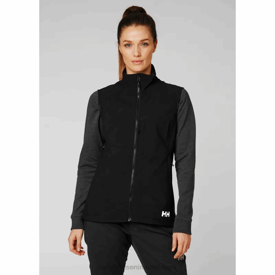 BLACK 8V222F1478 Helly-Hansen WOMEN'S PARAMOUNT SOFTSHELL VEST