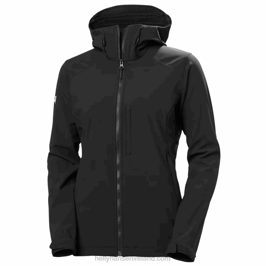 NAVY 8V222F1445 Helly-Hansen WOMEN'S PARAMOUNT HOODED SOFTSHELL JACKET