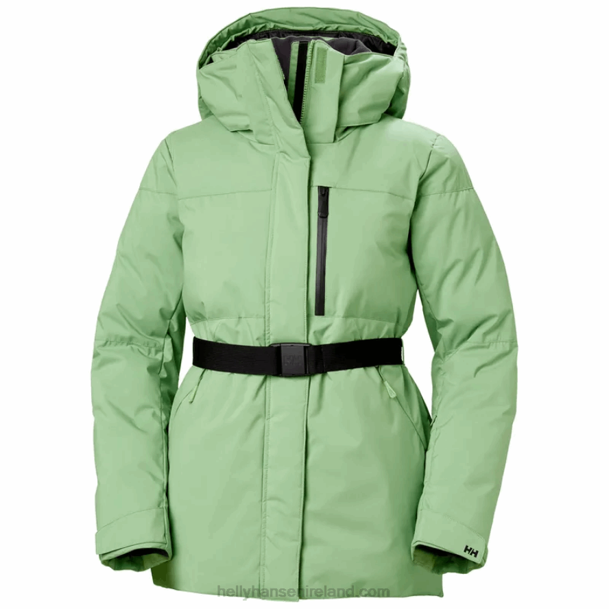 JADE/BLUE FOG 8V222F2647 Helly-Hansen WOMEN'S NORA LONG PUFFY SKI JACKET