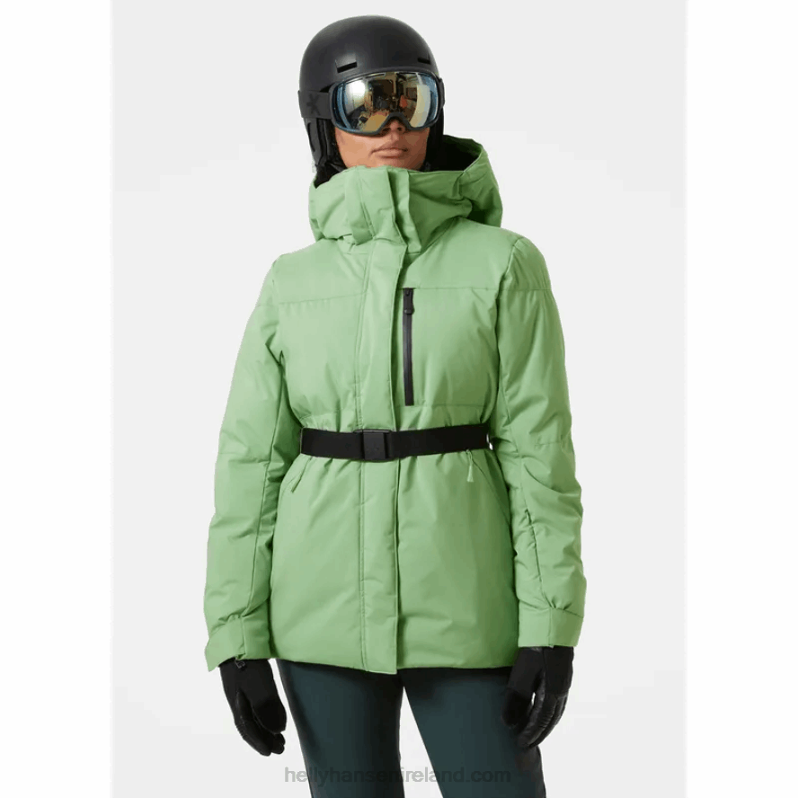 JADE/BLUE FOG 8V222F2647 Helly-Hansen WOMEN'S NORA LONG PUFFY SKI JACKET