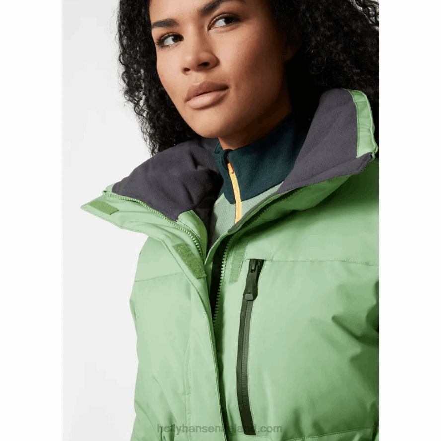 JADE/BLUE FOG 8V222F2647 Helly-Hansen WOMEN'S NORA LONG PUFFY SKI JACKET