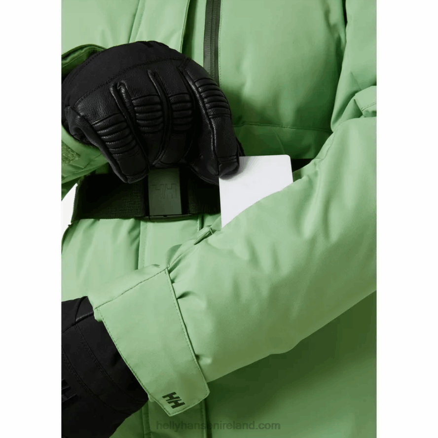 JADE/BLUE FOG 8V222F2647 Helly-Hansen WOMEN'S NORA LONG PUFFY SKI JACKET