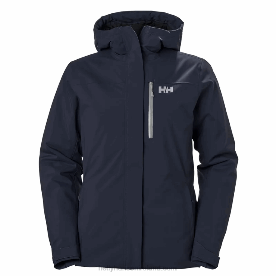 SNOW/BLACK 8V222F2663 Helly-Hansen WOMEN'S SNOWPLAY SKI JACKET