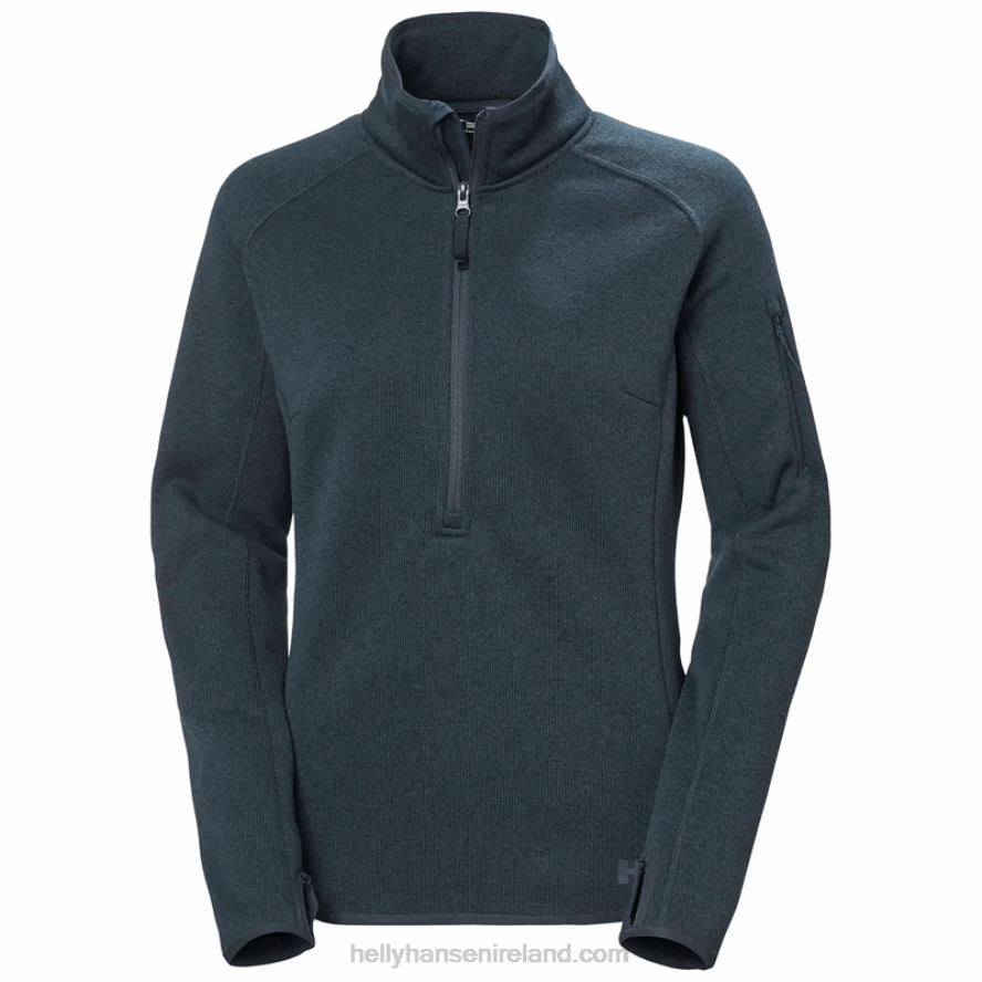 GREY FOG 8V222F1686 Helly-Hansen WOMEN'S VARDE HALF-ZIP FLEECE 2.0