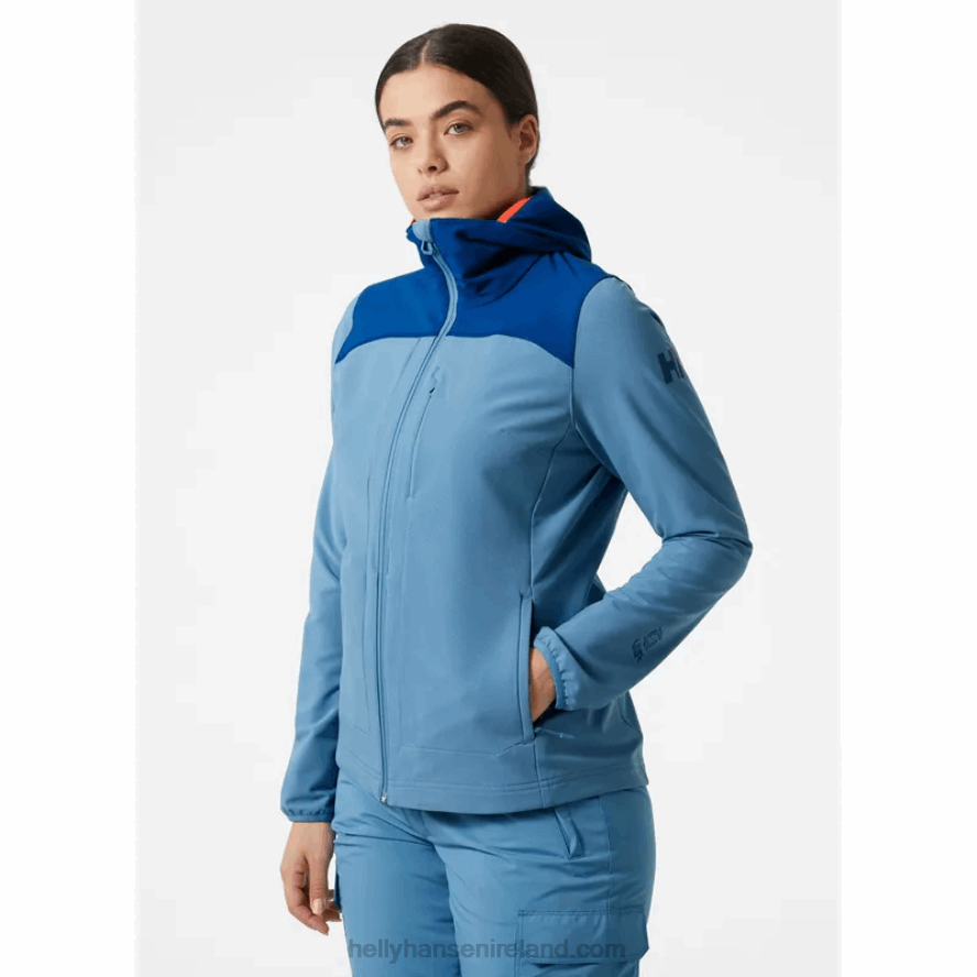 NAVY 8V222F1687 Helly-Hansen WOMEN'S AURORA SHIELD FLEECE JACKET