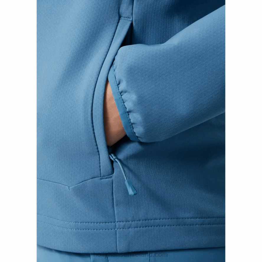 NAVY 8V222F1687 Helly-Hansen WOMEN'S AURORA SHIELD FLEECE JACKET