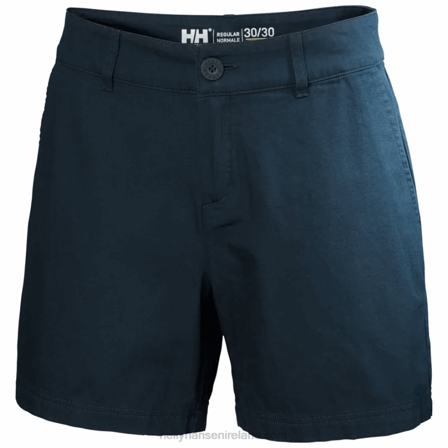 NAVY 8V222F1800 Helly-Hansen WOMEN'S CLUB CHINO SHORTS