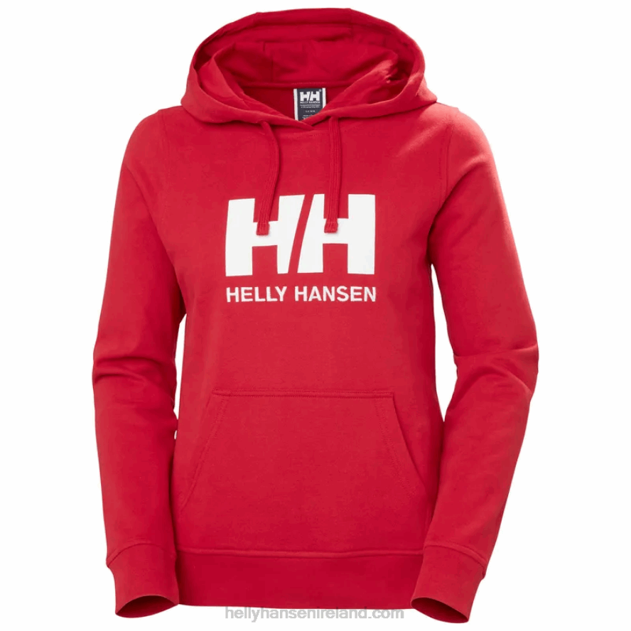 WHITE 8V222F1894 Helly-Hansen WOMEN'S HH LOGO HOODIE
