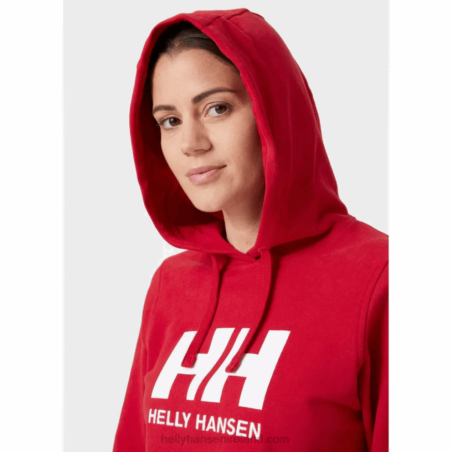 WHITE 8V222F1894 Helly-Hansen WOMEN'S HH LOGO HOODIE