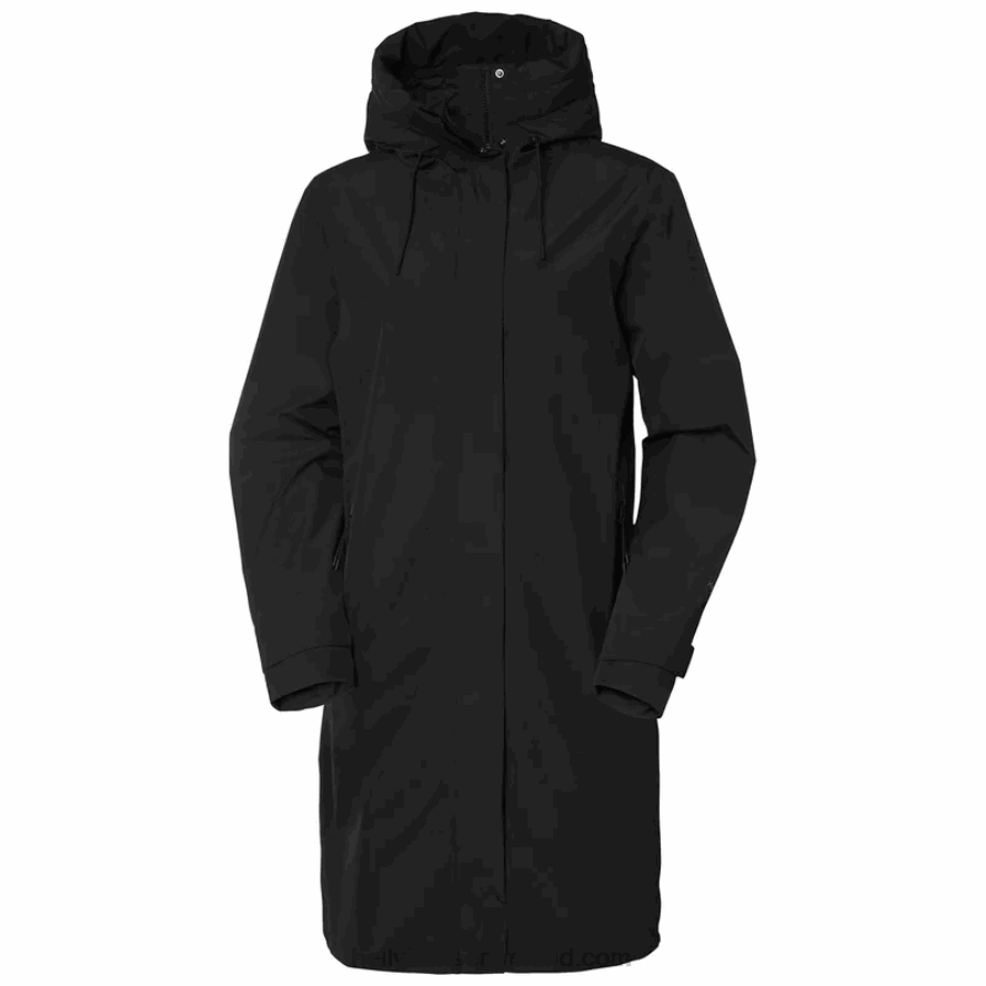BLACK 8V222F1533 Helly-Hansen WOMEN'S URB LAB RAINCOAT