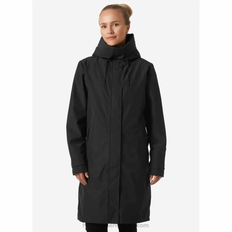 BLACK 8V222F1533 Helly-Hansen WOMEN'S URB LAB RAINCOAT