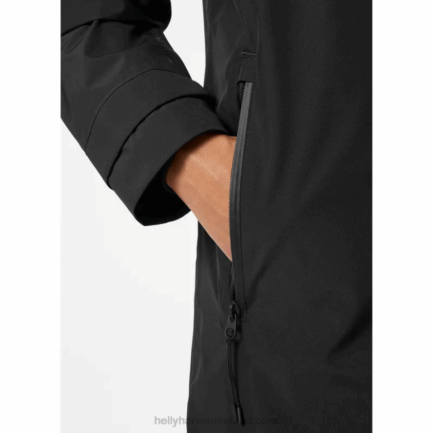 BLACK 8V222F1533 Helly-Hansen WOMEN'S URB LAB RAINCOAT