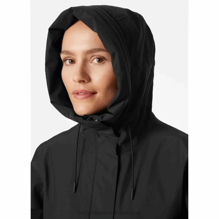 BLACK 8V222F1533 Helly-Hansen WOMEN'S URB LAB RAINCOAT