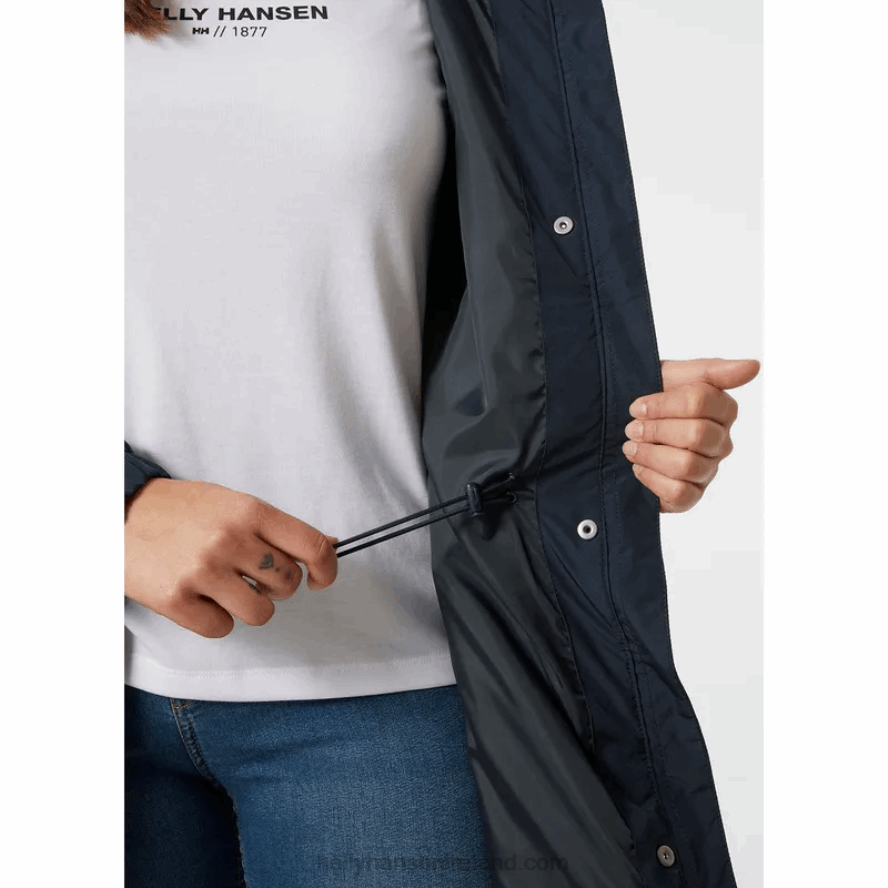 HH KHAKI 8V222F1536 Helly-Hansen WOMEN'S T2 RAINCOAT