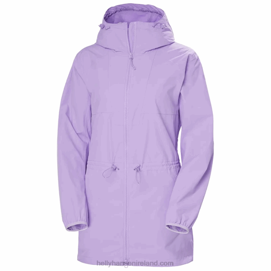 NAVY 8V222F2235 Helly-Hansen WOMEN'S ESSENCE MID-LENGTH RAINCOAT