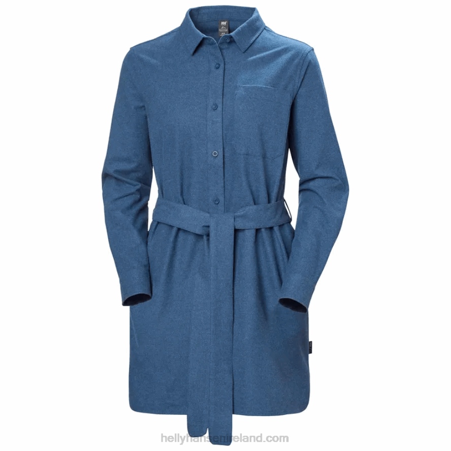 NAVY PLAID 8V222F2031 Helly-Hansen WOMEN'S ORGANIC FLANNEL SHIRT DRESS