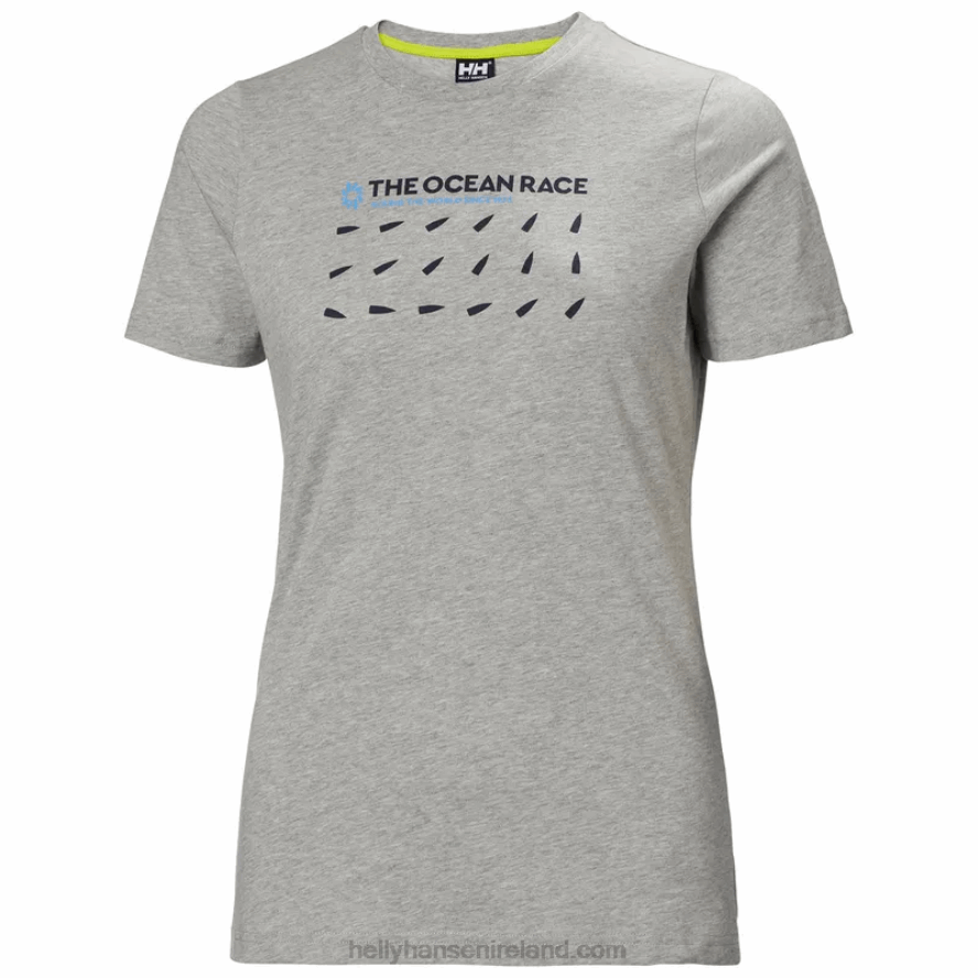 GREY MELANG 8V222F1990 Helly-Hansen WOMEN'S OCEAN RACE T-SHIRT