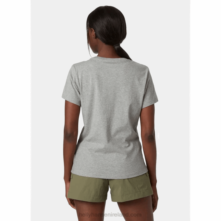 GREY MEL SQ 8V222F1940 Helly-Hansen WOMEN'S F2F ORGANIC COTTON T-SHIRT
