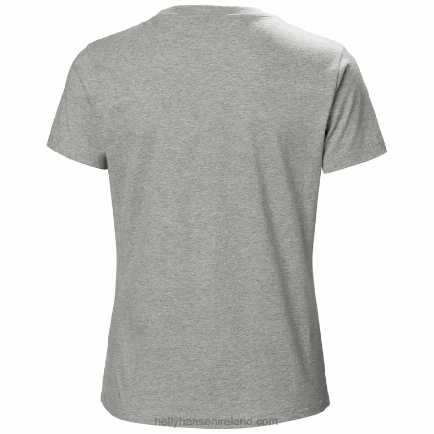 GREY MEL SQ 8V222F1940 Helly-Hansen WOMEN'S F2F ORGANIC COTTON T-SHIRT